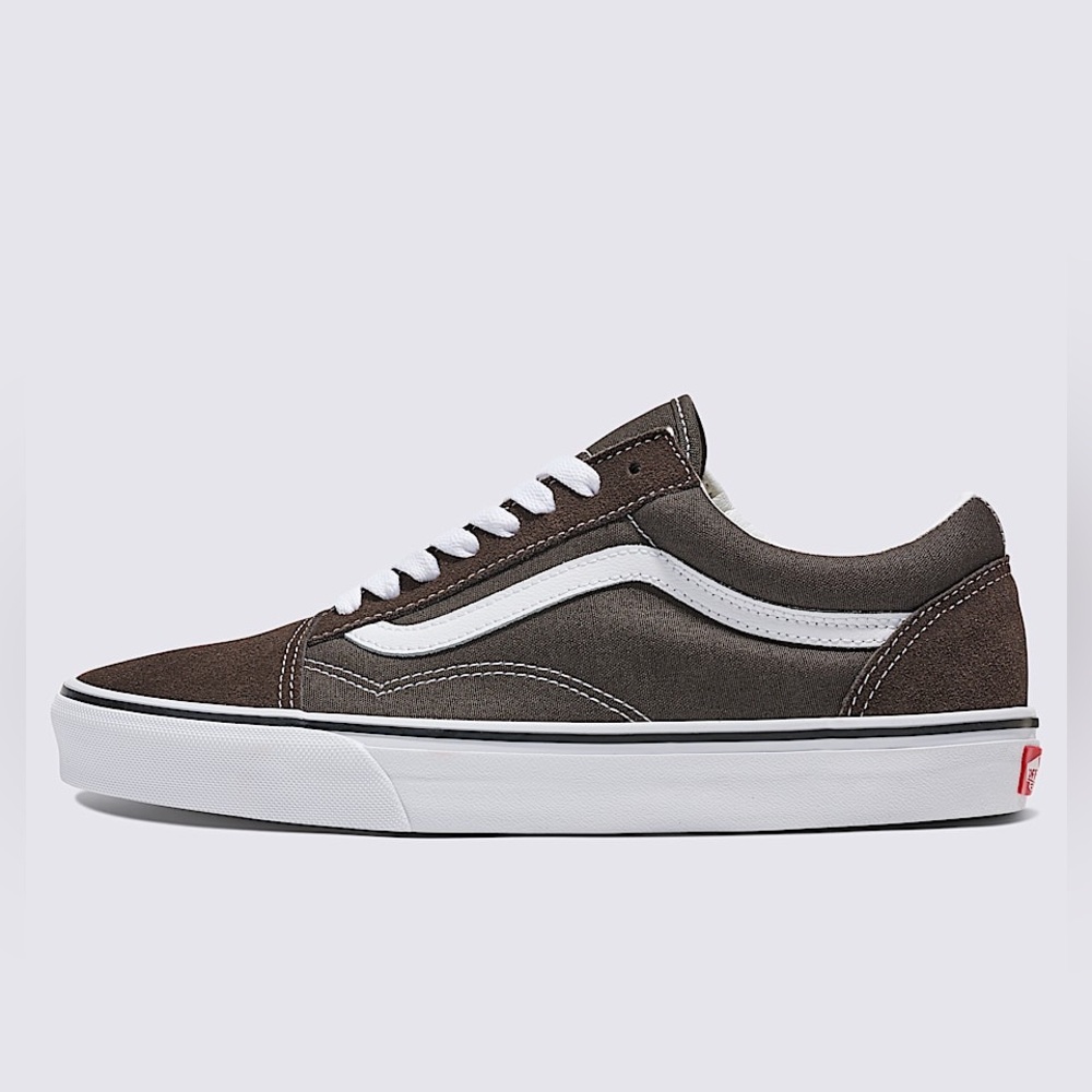 Vans Old Skool Brown and White Canvas Sneakers - Picture 2 of 11
